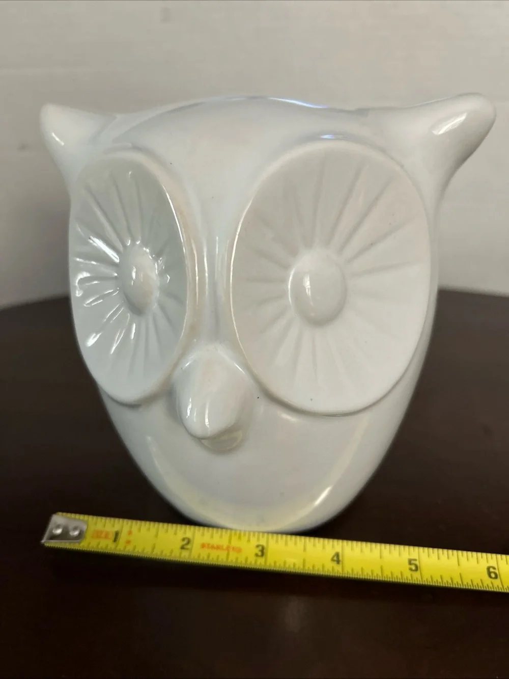 Pier 1 Glossy White Ceramic Owl Accent